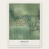 Muncie, Illinois map print, the full design