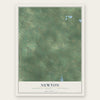 Newton, Marquette County, Wisconsin map print, the full design