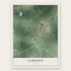 Garrison, Texas map print, the full design