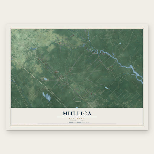 Mullica, New Jersey map print, the full design