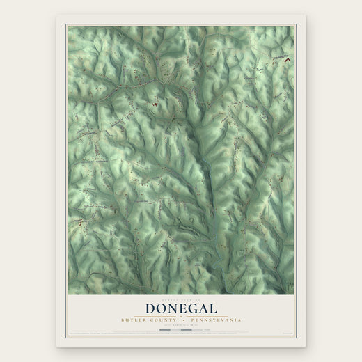 Donegal, Butler County, Pennsylvania map print, the full design
