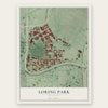 Loring Park, Minnesota map print, the full design