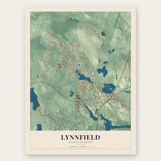 Lynnfield, Massachusetts map print, the full design