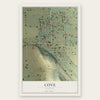Cove, Oregon map print, the full design