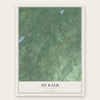 De Kalb, New York map print, the full design