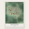 Dorchester, Nebraska map print, the full design