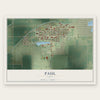 Paul, Idaho map print, the full design