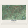 Henrietta, New York map print, the full design