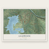 Leadwood, Missouri map print, the full design