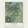 Lakemoor, Illinois map print, the full design