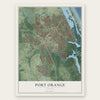 Port Orange, Florida map print, the full design