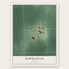 Powhattan, Kansas map print, the full design