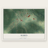 Maben, Mississippi map print, the full design