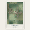 Stanford, Illinois map print, the full design