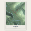 Otway, Ohio map print, the full design