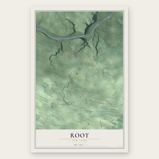 Root, New York map print, the full design