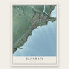 Beaver Bay, Minnesota map print, the full design