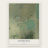 Otterville, Illinois map print, the full design
