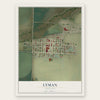 Lyman, Nebraska map print, the full design