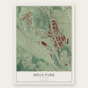 Hills Park, Georgia map print, the full design