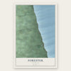Forester, Michigan map print, the full design