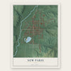 New Paris, Ohio map print, the full design