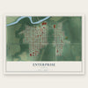Enterprise, Kansas map print, the full design