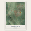 Orangeville, Illinois map print, the full design