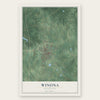 Winona, Mississippi map print, the full design