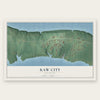 Kaw City, Oklahoma map print, the full design