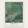 Harrisburg, Ohio map print, the full design