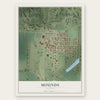 Mounds, Illinois map print, the full design