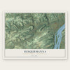 Susquehanna, Juniata County, Pennsylvania map print, the full design