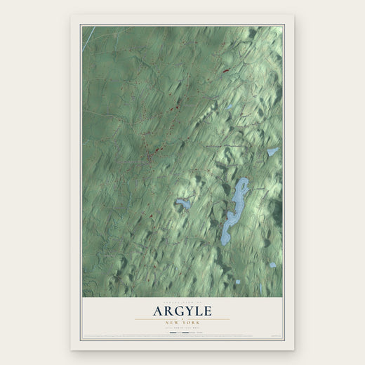 Argyle, New York map print, the full design