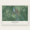 Millville, New Jersey map print, the full design