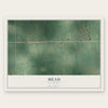 Mead, Oklahoma map print, the full design