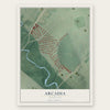 Arcadia, Maryland map print, the full design