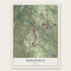 Midlothian, Texas map print, the full design