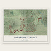 Oakbrook Terrace, Illinois map print, the full design