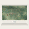 Casa, Arkansas map print, the full design