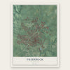 Frederick, Maryland map print, the full design