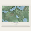 Marble, Minnesota map print, the full design