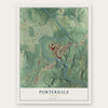 Porterdale, Georgia map print, the full design