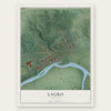 Lagro, Indiana map print, the full design