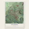 Strasburg, Virginia map print, the full design