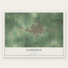 Fairfield, Illinois map print, the full design