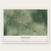 Havana, Arkansas map print, the full design