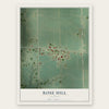 Rose Hill, Illinois map print, the full design