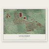 Lyncourt, New York map print, the full design