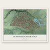 Schofield Barracks, Hawaii map print, the full design